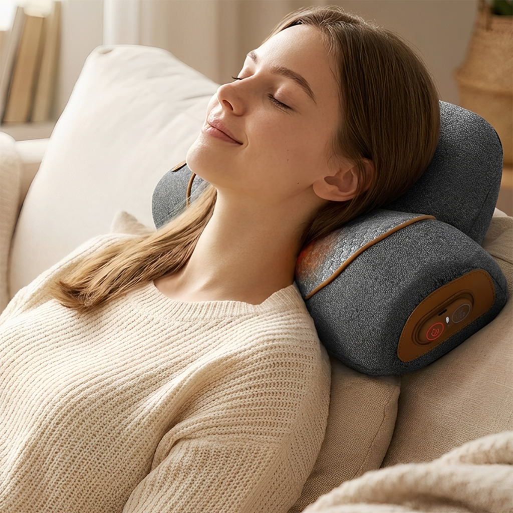 Oreiller de massage Orgezz™ pour nuque et épaules